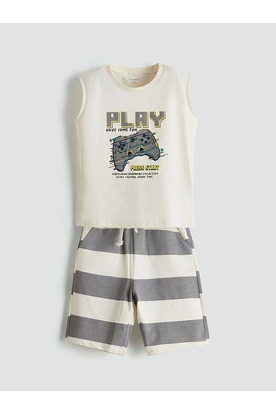 LC Waikiki Printed Boys' Singlet and Shorts 2-Pack