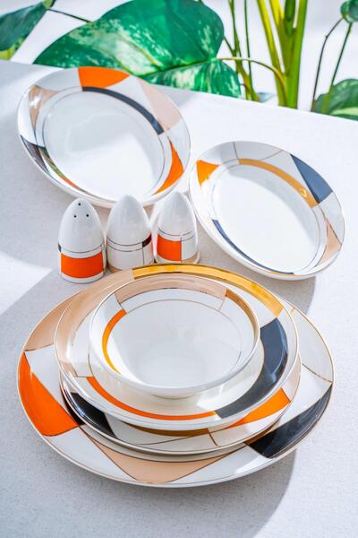 ACAR Arieta 54 Parça 12 Kişilik Porselen Yemek Takımı