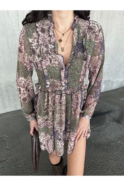 Silerra Rochie din șifon căptușită în interior - cu model