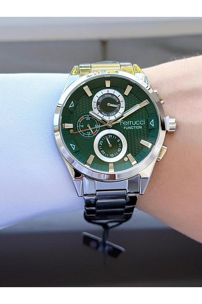 Ferrucci Men's Functions Active Metal Cord Wrist Watch