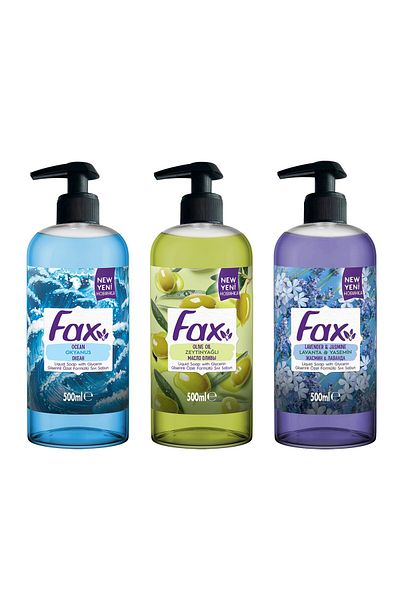 Fax Liquid Soap 500 ml Pump 3 Pack Mixed Pack