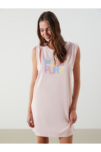 LC Waikiki Crew Neck Printed Women's Nightgown