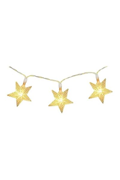 Raffine ستارة إضاءة LED خيطية من 10 نجوم، لون أصفر، 8.2×2.6 قدم