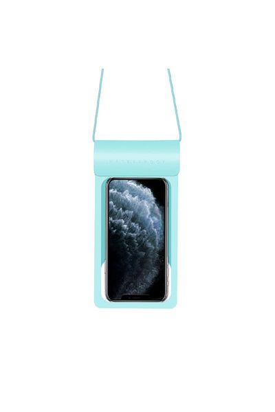 SKYDDAR INNOVATION Carcasă de telefon impermeabilă TWC1, funcțională tactilă, până la 6,5 ​​inci, set de autocolante, cyan