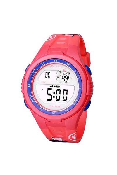 MİNGRUİ Children's Digital Watch, Mingrui Mr2117lk, Rabbit Model, Date, Illumination, Water Resistant 30 Meters