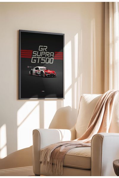 21mxm GT & DTM Racing Poster, Modern Race Cars on Canvas, Frameless Motorsport Wall Art, Track Legends