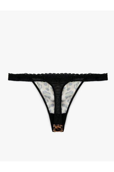Koton Leopard Patterned Lace Detailed String Panties