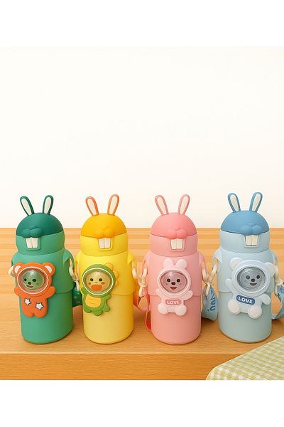 Chefstar Cute Design Children's Thermoses with Rabbit Ears – with Colorful and Fun Details!