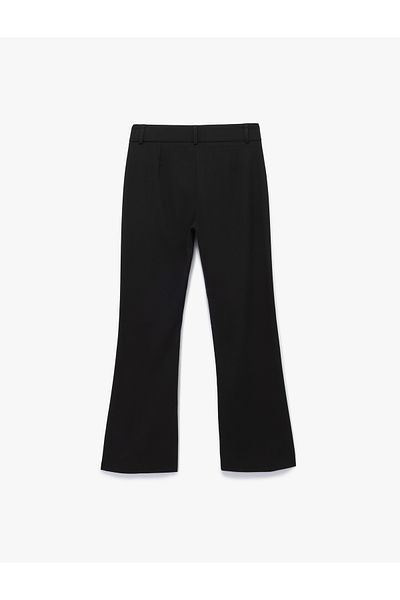 Koton Slim Fit Buttoned Spanish Leg Fabric Trousers