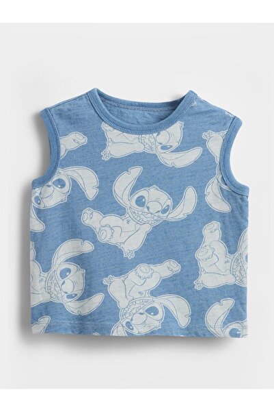 GAP Erkek Bebek Mavi Lilo & Stitch Grafik Baskılı Atlet
