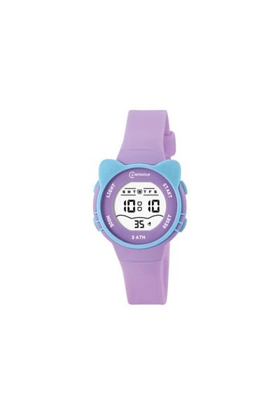 MİNGRUİ Children's digital watch, Mingrui MR2206L, kitten model, date, lighting, 3atm water resistant, purple