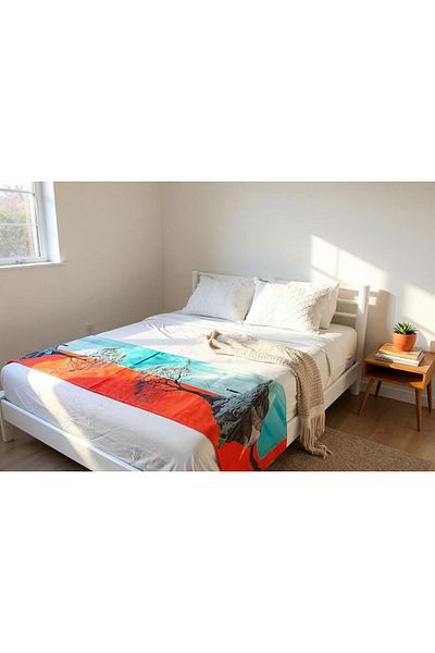 GMhome Artistic Themed Patterned Digital Print Bed Runner - Bed Runner