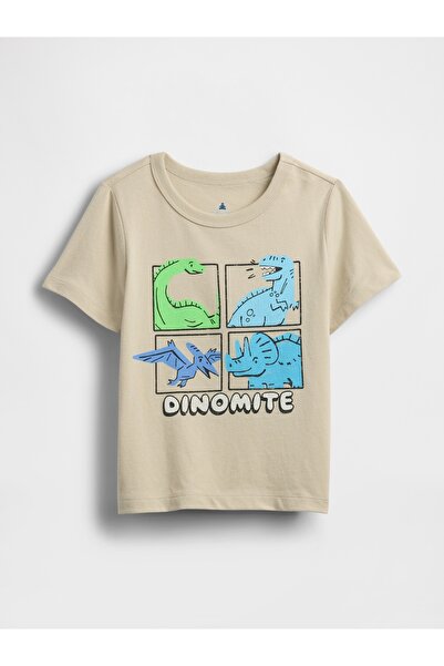 GAP Erkek Bebek Bej Mix & Match Grafik T-Shirt