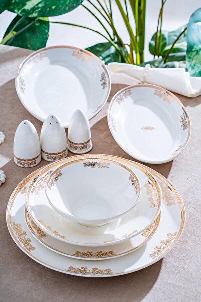 ACAR Bellandı 54 Parça 12 Kişilik Porselen Yemek Takımı