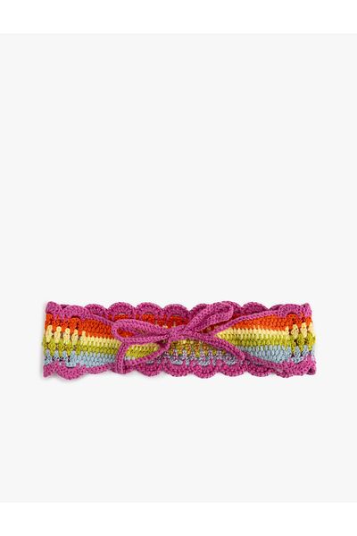 Koton Striped Knitted Headband - X Sibil Çetinkaya