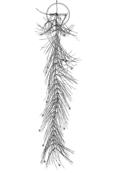 Dekorsende Pearl Feather Ribbon Silver 100 cm