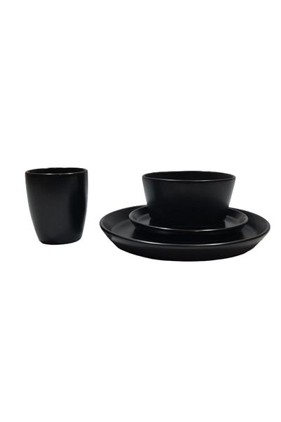 OEM 16-piece dinner service set, Black
