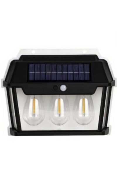 Blusmart Solar LED Lamp with Motion Sensor 17 x 21 cm, Wall-mounted with 3 Bulbs