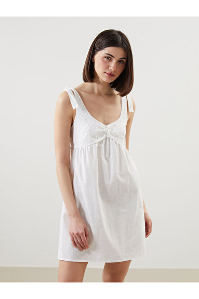 LC Waikiki Cămașă de noapte elegantă pentru femei, cu decolteu în V și model ...