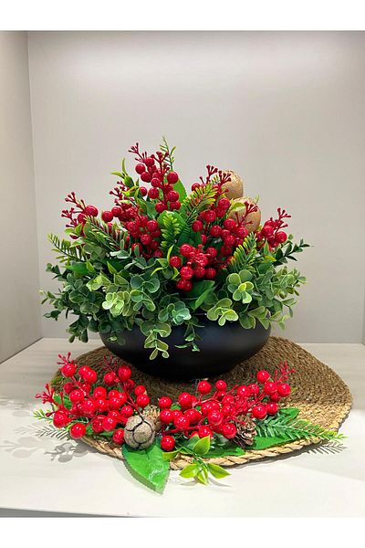 TASARIMHMODA Flat Vase with Kokina Supla Gift