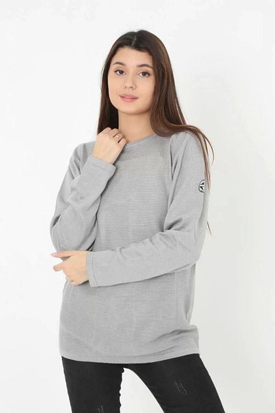 dododan Gray Women's Sleeve - Bicycle Collar and Emblem