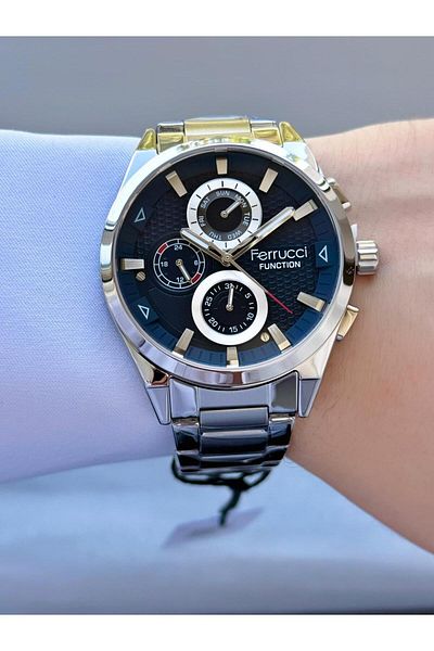 Ferrucci Men's Functions Active Metal Cord Wrist Watch