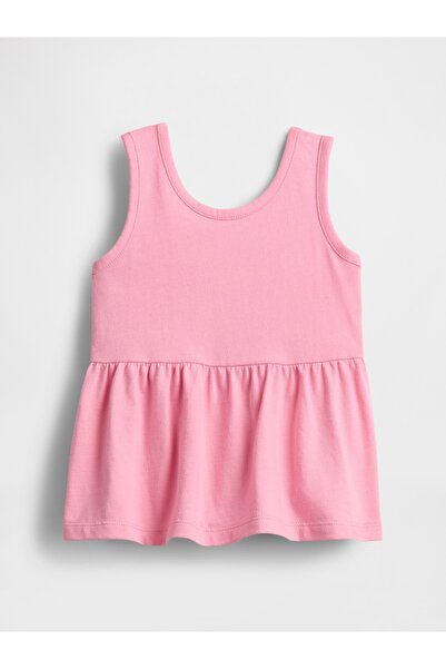 GAP Kız Bebek Pembe Baby & Toddler Fiyonk Sırt Peplum Üst