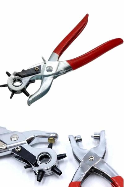 Modafiks Belt Punch Pliers Leather Punch Pliers Puncher 6 Different Sizes