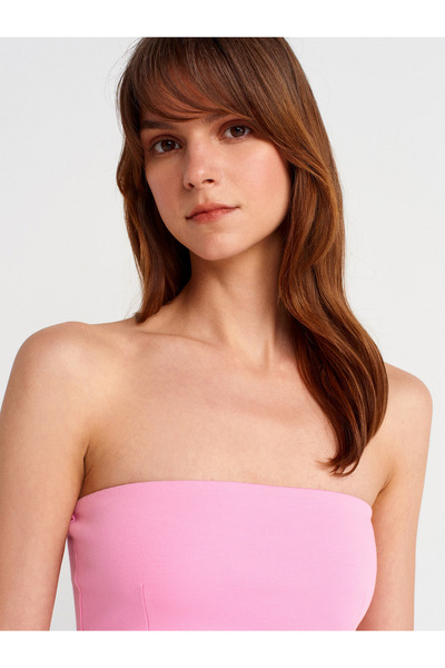 Dilvin 31860 Strapless Top-Pink