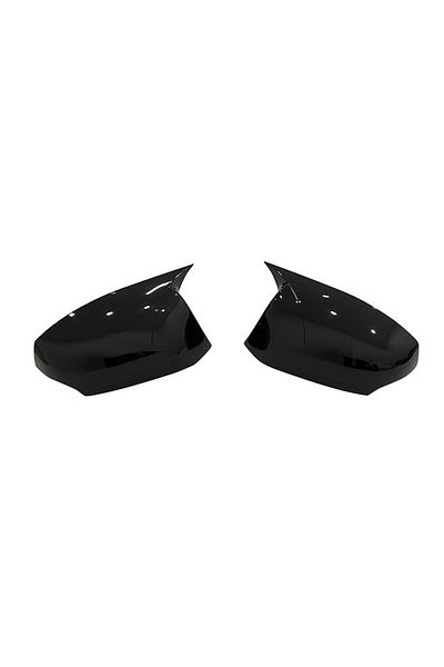 ideal STORE Set of 2 idealSTORE BATMAN type Mirror Covers for Renault Scenic III 2010-2015, Piano Black color