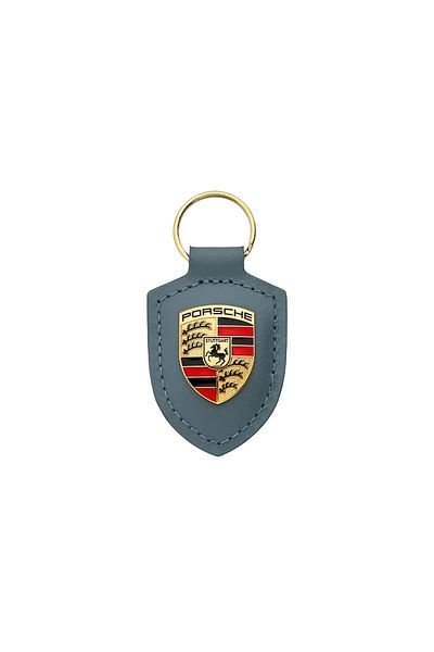 Porsche Design Porsche Crest Leather Keychain - Gray