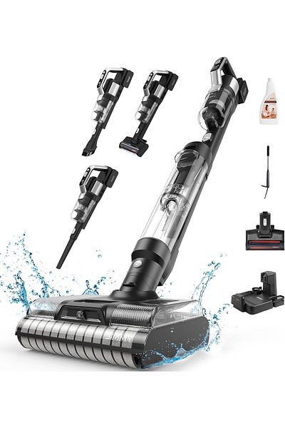 Jimmy PW11 Pro Wet and Dry Vacuum Cleaner, 460 W/21 kPa, Cordless Vacuum Cleaner with Double Brush R