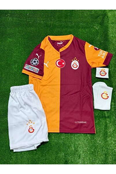 Alaturka Mix 5YILDIZLI Gâlatâsarây 2026 Mauro.Îcârd'î İç Saha Parçalı Çocuk Forması Şampiyonlar Ligi (PATCH)