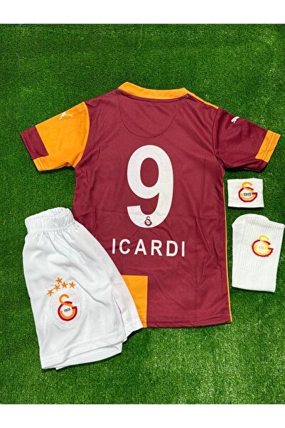 Alaturka Mix 5YILDIZLI Gâlatâsarây 2026 Mauro.Îcârd'î İç Saha Parçalı Çocuk Forması Şampiyonlar Ligi (PATCH)