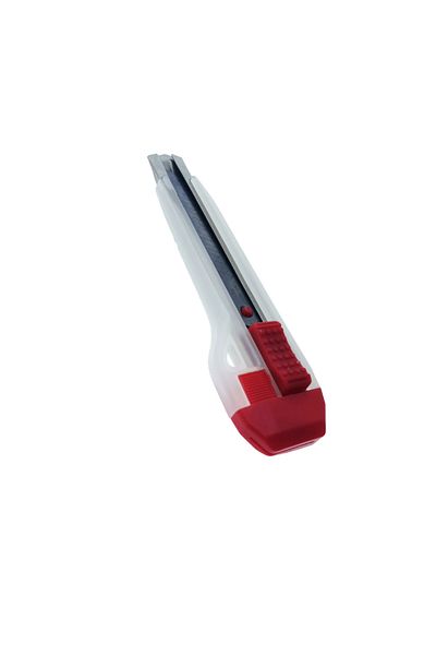OEM Cutter with plastic handle and metal protection, length 163 mm, white with red