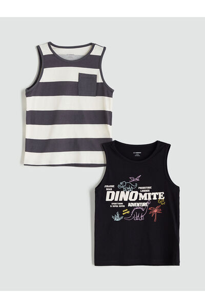 LC Waikiki Özmarka Νέα Σεζόν Αθλητικό Μπλουζάκι με Ριγέ Λαιμόκοψη για Αγόρια,...