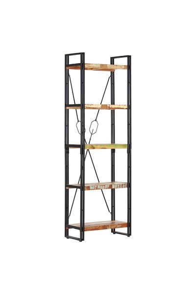 vidaxl 5-Tier Bookcase 60x30x180 cm Solid Reclaimed Wood