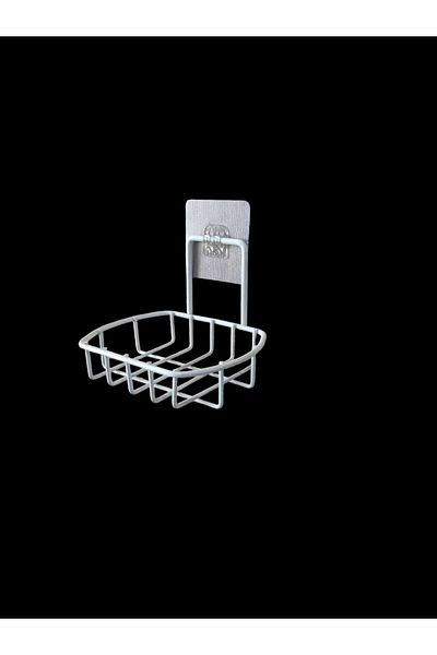METALAY White Wall Hanging Soap Dish - Metal Solid Soap Dish - Kitchen Soap Dish -White Soap Dish