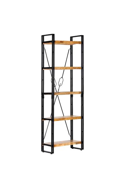 vidaxl 5-Tier Bookcase 60x30x180 cm Solid Mango Wood