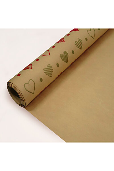 weloveis Kalp Desenli Rulo Çiçek buket kağıdı virgin kraft kağıt-25 Metre