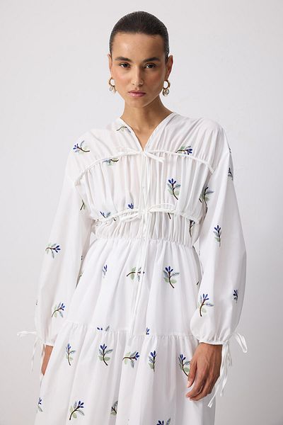 Touché Privé Embroidered Dress with Shirt on the Front