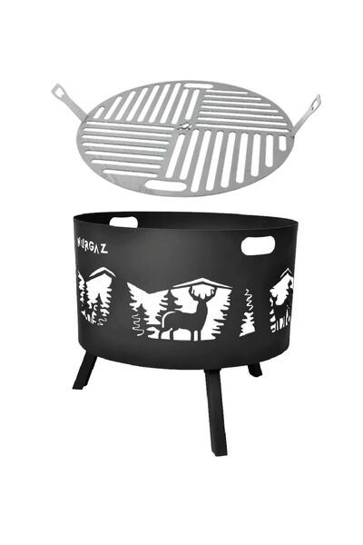 NURGAZ Orman Şöminesi Geyik Izgaralı