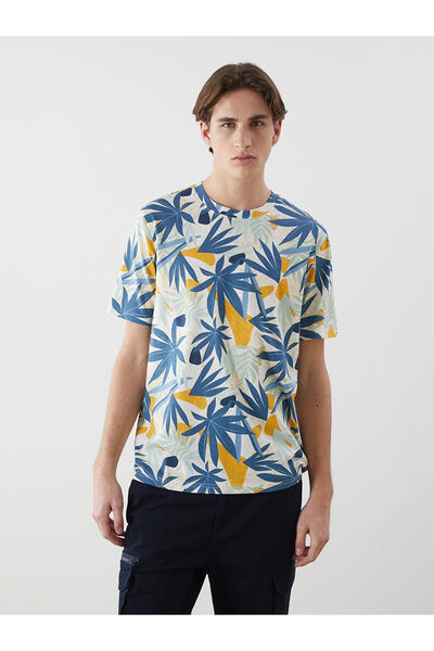 LC Waikiki Ανδρικό μπλουζάκι XSIDE Crew Neck με στάμπα χτενισμένο βαμβακερό