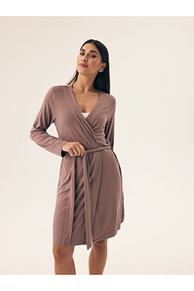 Henderson Women's House Robe Bathrobe Dressing Gown Lightweight Viscose & Elastane with Belt | Noves