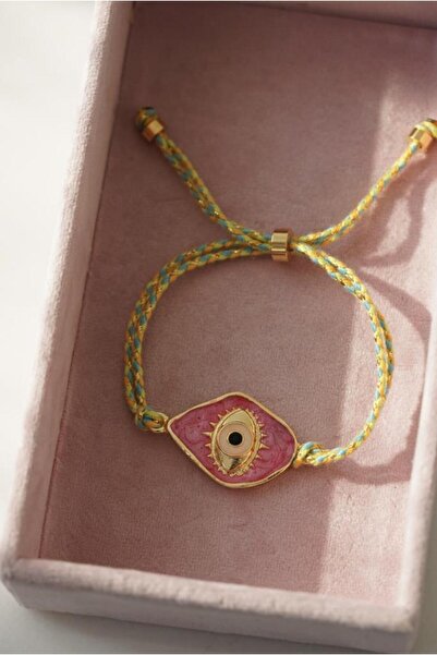 AŞIK ACCESSORIES سوار عتيق على شكل عين برباط أخضر