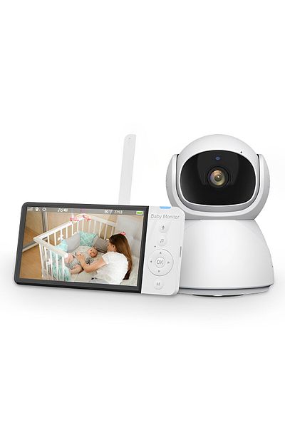 ideal STORE IdealStore Baby Monitor, Vertical and Horizontal Rotation, Supports 32 GB Card, Auto Night Vision, Screen