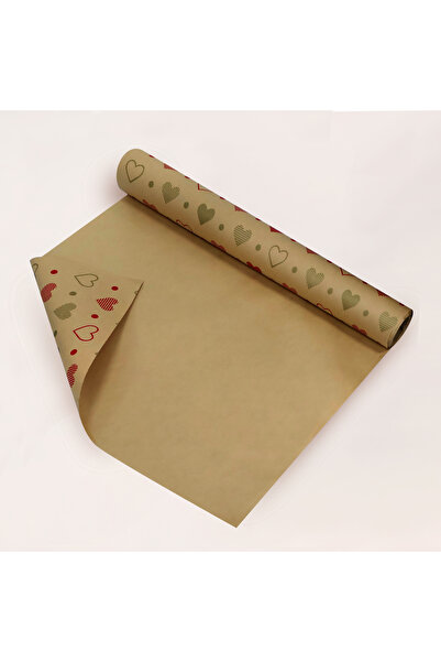 weloveis Kalp Desenli Rulo Çiçek buket kağıdı virgin kraft kağıt-25 Metre