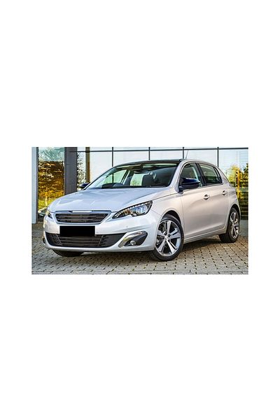 ideal STORE Set of 2 idealSTORE BATMAN type Mirror Covers for Peugeot 308 2014-2021, Piano Black color
