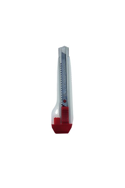 OEM Cutter with plastic handle and metal protection, length 163 mm, white with red