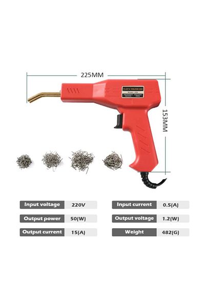 ideal STORE Trusa lipit plastic ideal STORE, Pistol lipit, 200 x Cleme Voltaj, Cleste, ideal pentru sudare plast